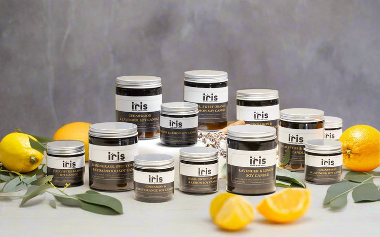 Relaxing natural candle collection