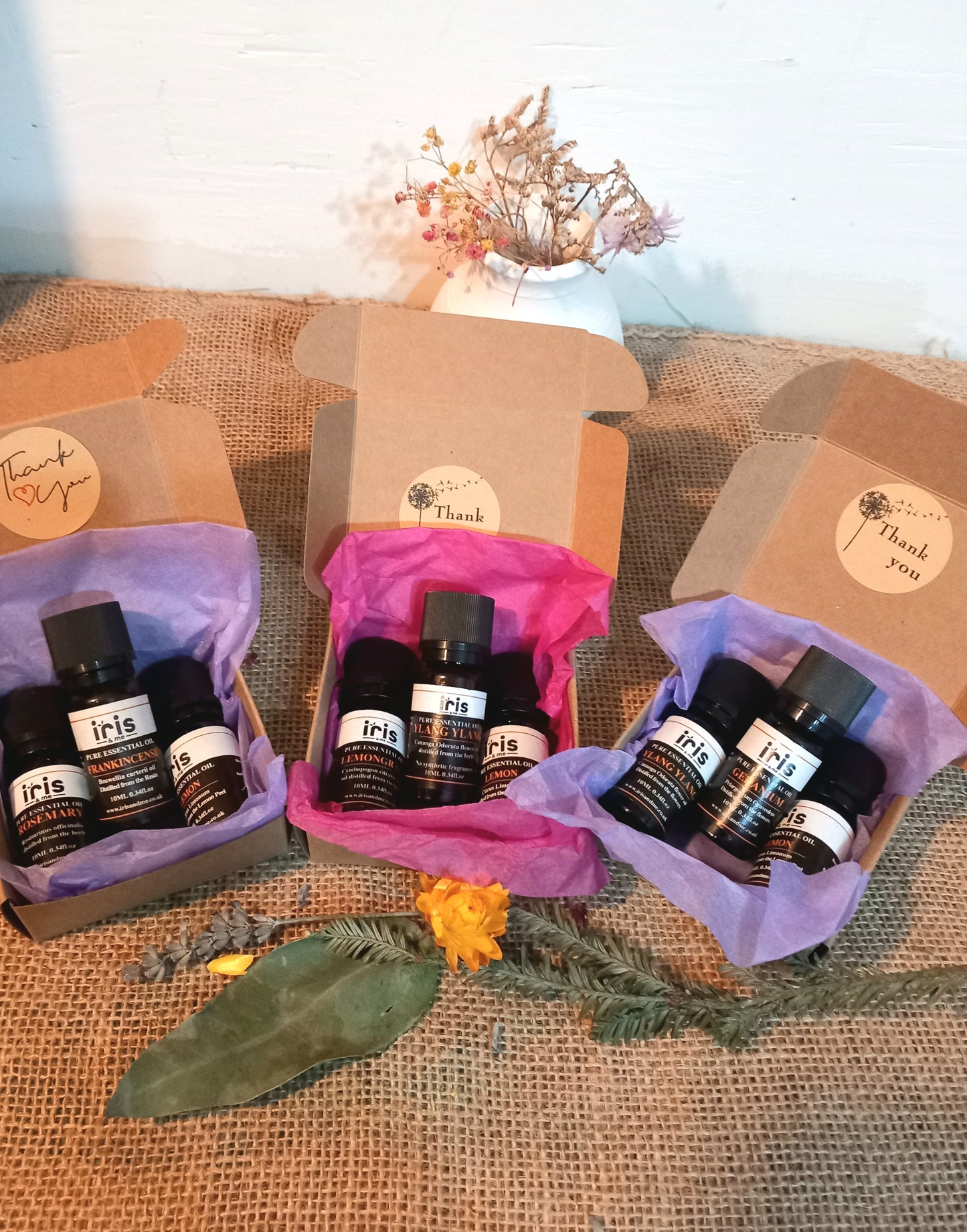Essential oil collection box