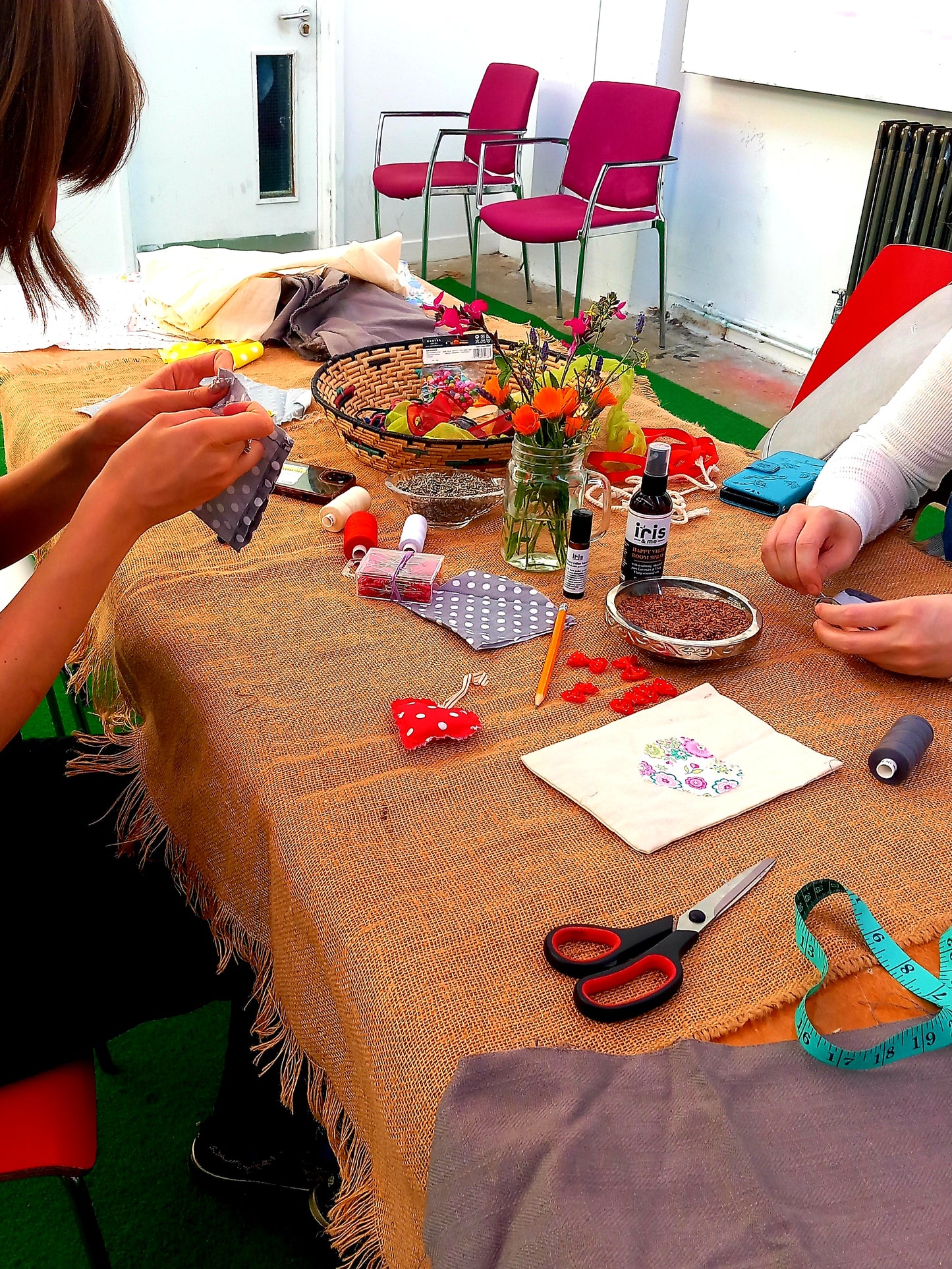 Lavender bag making workshop